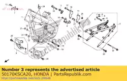 Qui puoi ordinare scivolata, cavo frizione da Honda , con numero parte 50170KSCA20: