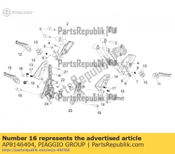 Aprilia AP8146404, Lh apoios para os pés, OEM: Aprilia AP8146404