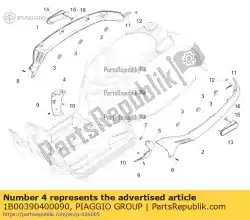Tutaj możesz zamówić spoiler schutzstueck od Piaggio Group , z numerem części 1B00390400090: