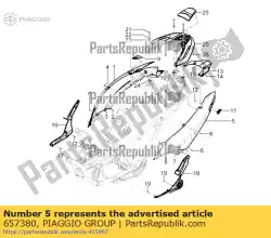 lh zijpaneel van Piaggio Group, met onderdeel nummer 657380, bestel je hier online: