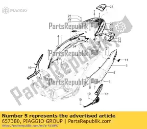 Piaggio Group 657380 lh zijpaneel - Onderkant