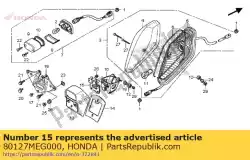 Aqui você pode pedir o fica, licença luz em Honda , com o número da peça 80127MEG000: