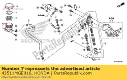 Aqui você pode pedir o copo, óleo do cilindro mestre em Honda , com o número da peça 43511MGE016: