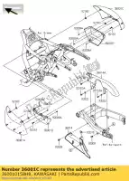 360010158H8, Kawasaki, lato coperchio, rh, upp, ebano kawasaki vn voyager custom k classic d b f tourer a abs vulcan e lt g vn1700 1700 , Nuovo