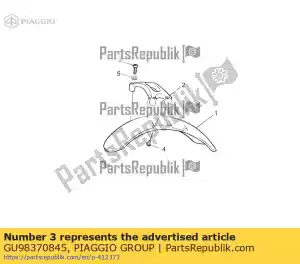 Piaggio Group GU98370845 parafuso sextavado - Lado inferior