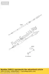 Ici, vous pouvez commander le accélérateur de câble auprès de Kawasaki , avec le numéro de pièce 540121598: