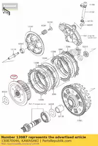 kawasaki 130870046 hub-clutch er650c9f - Bottom side