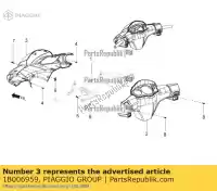 1B006959, Piaggio Group, copertura anteriore manubrio aprilia metm917e sr 125 storm tt bsiv 125 2020 2021 2022, Nowy