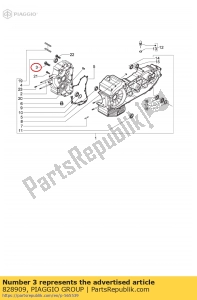 aprilia 828909 schroef met flens m6x65 - Onderkant