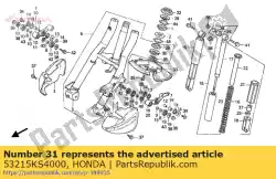 ring, stuurkop stofafdichting van Honda, met onderdeel nummer 53215KS4000, bestel je hier online: