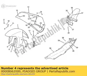 Piaggio Group 00008062000 screw - Bottom side