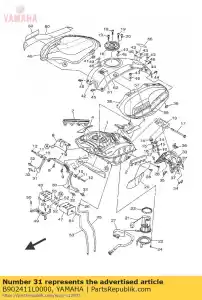 yamaha B902411L0000 haak tank montage - Onderkant