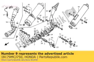 honda 18179MCJ750 verblijf, ex. klep kabel - Onderkant