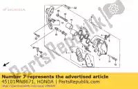 45101MN8671, Honda, corpo, l.fr.caliper honda ntv revere  ntv650 650 , Novo