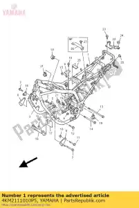 Yamaha 4KM2111010P5 frame comp. - Onderkant