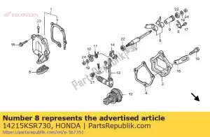 Honda 14215KSR730 plaque, arbre de soupape - La partie au fond