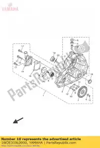 yamaha 1WDE319L0000 alfiler, recto - Lado inferior