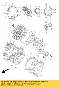 Suzuki 1135135F02 capa magneto - Lado inferior