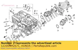 Aqui você pode pedir o nenhuma descrição disponível no momento em Honda , com o número da peça 12200MM2671: