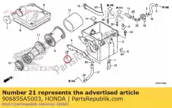 Qui puoi ordinare clip, sotto copertura da Honda , con numero parte 90685SA5003: