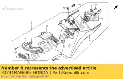 Aquí puede pedir reflector, rr. Reflejo de Honda , con el número de pieza 33741MAN680: