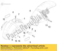 66652800C5, Piaggio Group, guarda-lamas dianteiro     , Novo