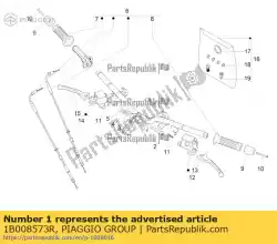 Here you can order the manubrio con p. I. From Piaggio Group, with part number 1B008573R: