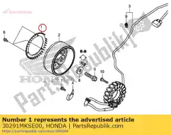 Qui puoi ordinare pulsatore a manovella a piastra da Honda , con numero parte 30291MKSE00: