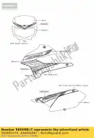 560691674, Kawasaki, patroon, zijkap, links klx250sc kawasaki klx 250 2012, Nieuw