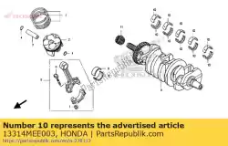 Aqui você pode pedir o rolamento b, virabrequim (marrom) em Honda , com o número da peça 13314MEE003: