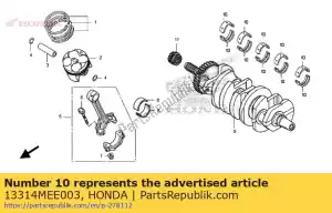 honda 13314MEE003 rolamento b, virabrequim (marrom) - Lado inferior