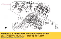 Aquí puede pedir banda c, aislante de Honda , con el número de pieza 16219MZ1000: