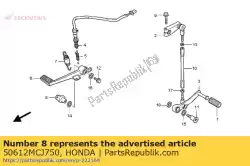 Aqui você pode pedir o colchete, etapa principal em Honda , com o número da peça 50612MCJ750: