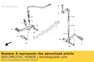 Honda 50612MCJ750 colchete, etapa principal - Lado inferior