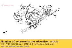 Ici, vous pouvez commander le ensemble de capot, r. Supérieur (wl) * auprès de Honda , avec le numéro de pièce 83570KBSD00ZA: