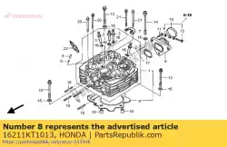 Aqui você pode pedir o isolador, carburador em Honda , com o número da peça 16211KT1013: