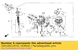Aqui você pode pedir o conjunto de parafusos em Honda , com o número da peça 16016KC2970: