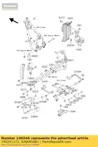 kawasaki 140241373 cubierta, soporte lateral swit kl650-a1 - Lado inferior