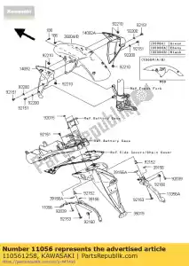 kawasaki 110561258 beugel, klep, links zr750nbf - afbeelding 9 van 9