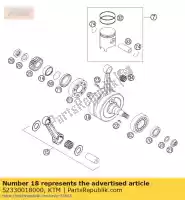 52330018000, KTM, crankshaft 200 mxc/exc ktm egs exc mxc six sx sxs xc 125 200 1997 1998 1999 2000 2001 2002 2003 2004 2005 2006 2007 2008 2009 2010 2011 2012 2013 2014 2015 2016, New