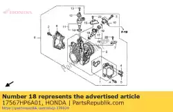 Here you can order the base,clamper from Honda, with part number 17567HP6A01: