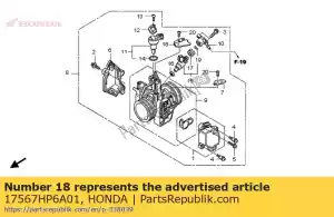 Honda 17567HP6A01 base,clamper - Bottom side