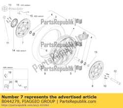 Aprilia B044279, Rh vordere bremsscheibe, OEM: Aprilia B044279