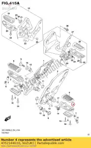 suzuki 4352144G10 bar, przednia stopa - Dół