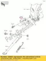 32043058318R, Kawasaki, stojak wspornikowy, f.s. czarny kawasaki zx10r ninja j k z sugomi edition  g anniversary f sx klz versys b winter test krt replica abs zx1000 s m r zx1000sx z1000 z1000sx zr1000 1000 , Nowy