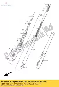 suzuki 5115211420 przewodnik, widelec inne - Dół