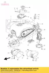 Ici, vous pouvez commander le graphique, réservoir de carburant 2 auprès de Yamaha , avec le numéro de pièce 3S9F42451000: