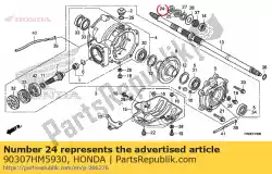 Here you can order the nut, rr. Axle from Honda, with part number 90307HM5930: