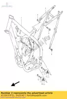 4120037F21, Suzuki, rail comp, siège suzuki rm 125 250 2003 2004 2005 2006 2007 2008, Nouveau