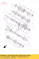 5JJ171310000, Yamaha, engranaje, 3er piñón yamaha fzs yzf r 1000 2000 2001 2002 2003 2004 2005, Nuevo